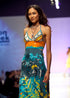 Vivian "Green Dream" Silk Scarf Dress